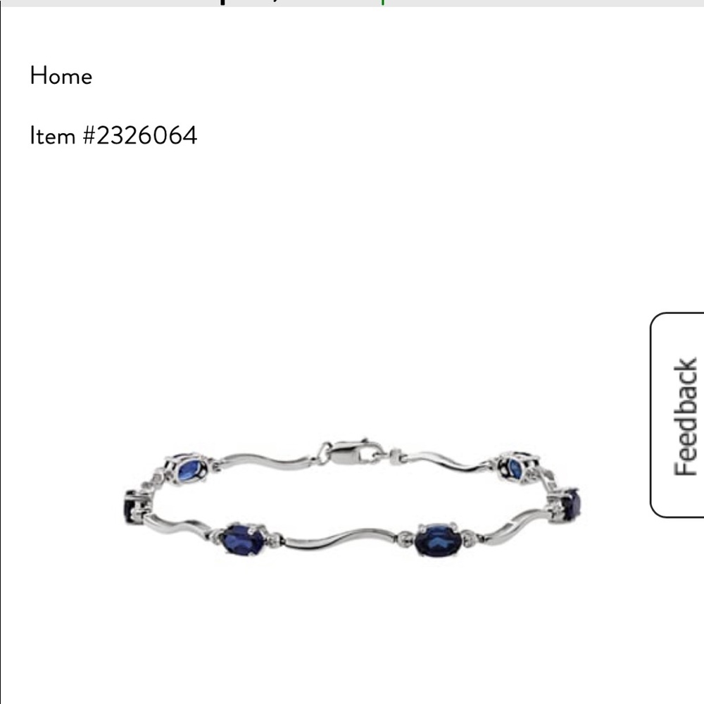 Sapphire and silver bracelet